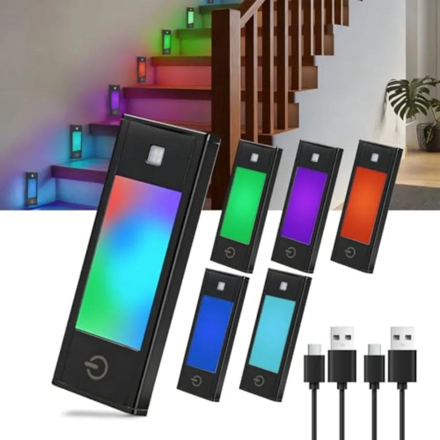 Motion Sensor Night Light Dimmable RGB Rechargeable LED Lights Magnetic Stick-On Stair and Hallway Light with Auto-Off for Clos
Motion Sensor Night Light Dimmable RGB Rechargeable LED Lights Magnetic Stick-On Stair and Hallway Light with Auto-Off for Clos
