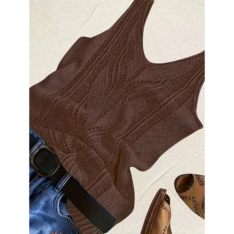 Women'S Sleeveless Vest, Summer Casual Wear, Available in Various Colors, Made of Acrylic
Women'S Sleeveless Vest, Summer Casual Wear, Available in Various Colors, Made of Acrylic