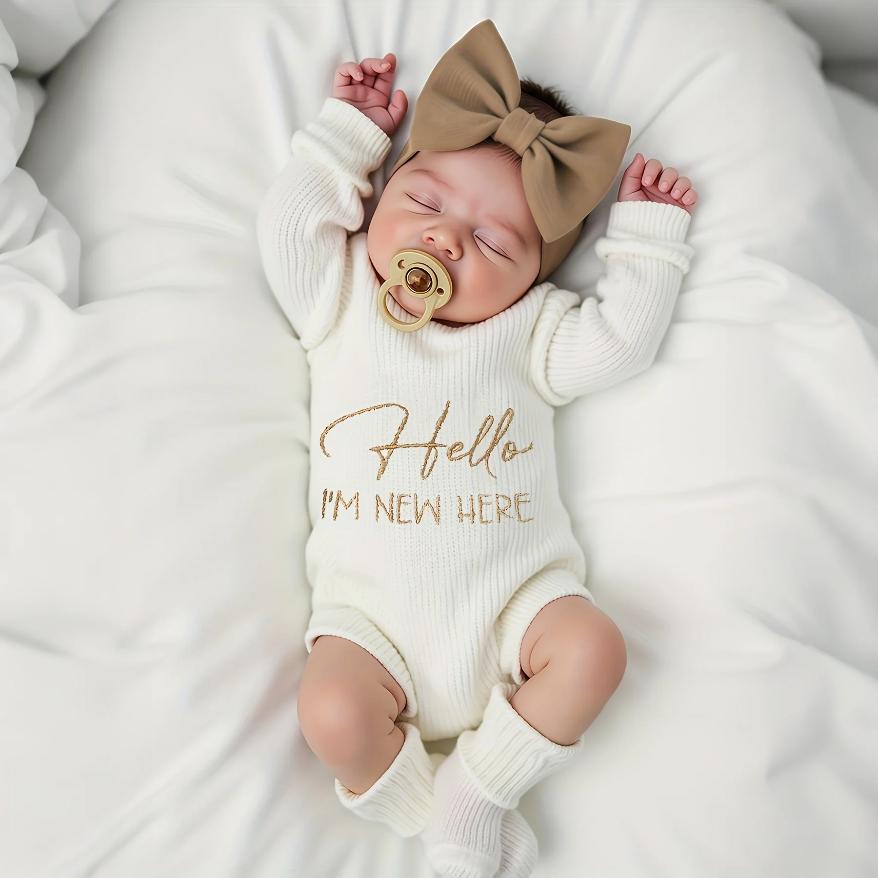 Вязаный детский свитер для новорожденных, комплект из 2 предметов с бантом, женский пуловер для малышей, свитшот для осенней и зимней детской одежды
Вязаный детский свитер для новорожденных, комплект из 2 предметов с бантом, женский пуловер для малышей, свитшот для осенней и зимней детской одежды