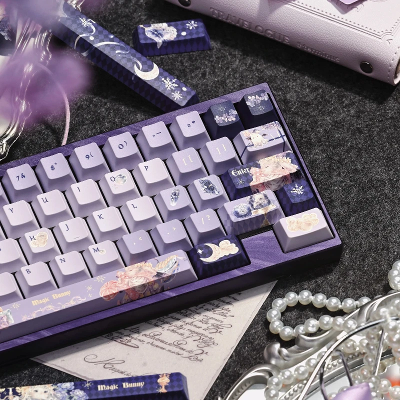Magic Star Dome Theme Keycaps Set Customized PBT Sublimation Cherry/MOA Profile Keyboard Cap for Mechanical Keyboard Accessories