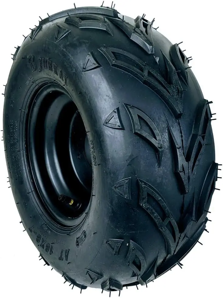 16x8-7 Tubeless Tire with Wheel Assembly for 70cc-125cc ATV/UTV Go-Karts, 3 Bolt 79mm Spacing
16x8-7 Tubeless Tire with Wheel Assembly for 70cc-125cc ATV/UTV Go-Karts, 3 Bolt 79mm Spacing