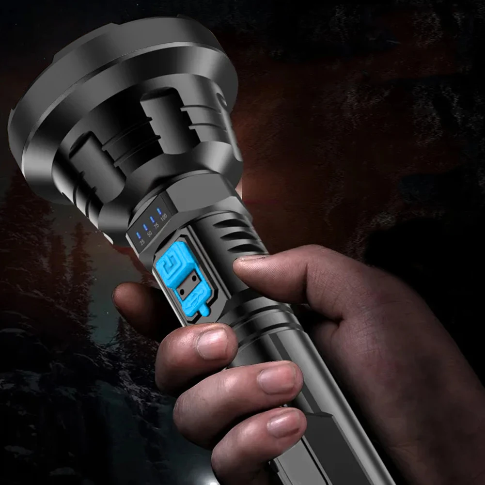 LED Flashlight Multifunctional Waterproof Flashlight Searchlight Dimmable Emergency Flashlight Power Display Outdoor Accessories
LED Flashlight Multifunctional Waterproof Flashlight Searchlight Dimmable Emergency Flashlight Power Display Outdoor Accessories