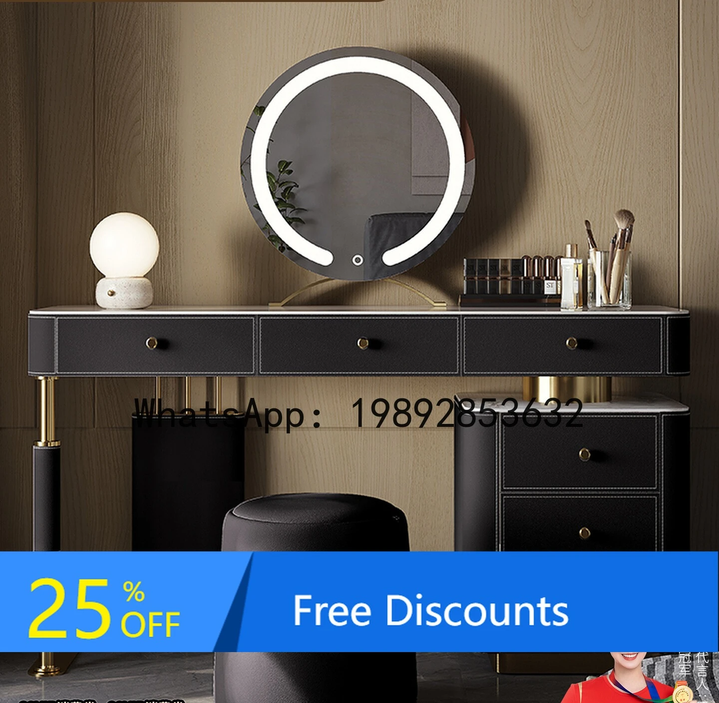 LYY Bedside Table and Vanity Set Saddle Leather Dressing Table Modern Bedroom Light Luxury High-End Feel Rock Board Storage
LYY Bedside Table and Vanity Set Saddle Leather Dressing Table Modern Bedroom Light Luxury High-End Feel Rock Board Storage
