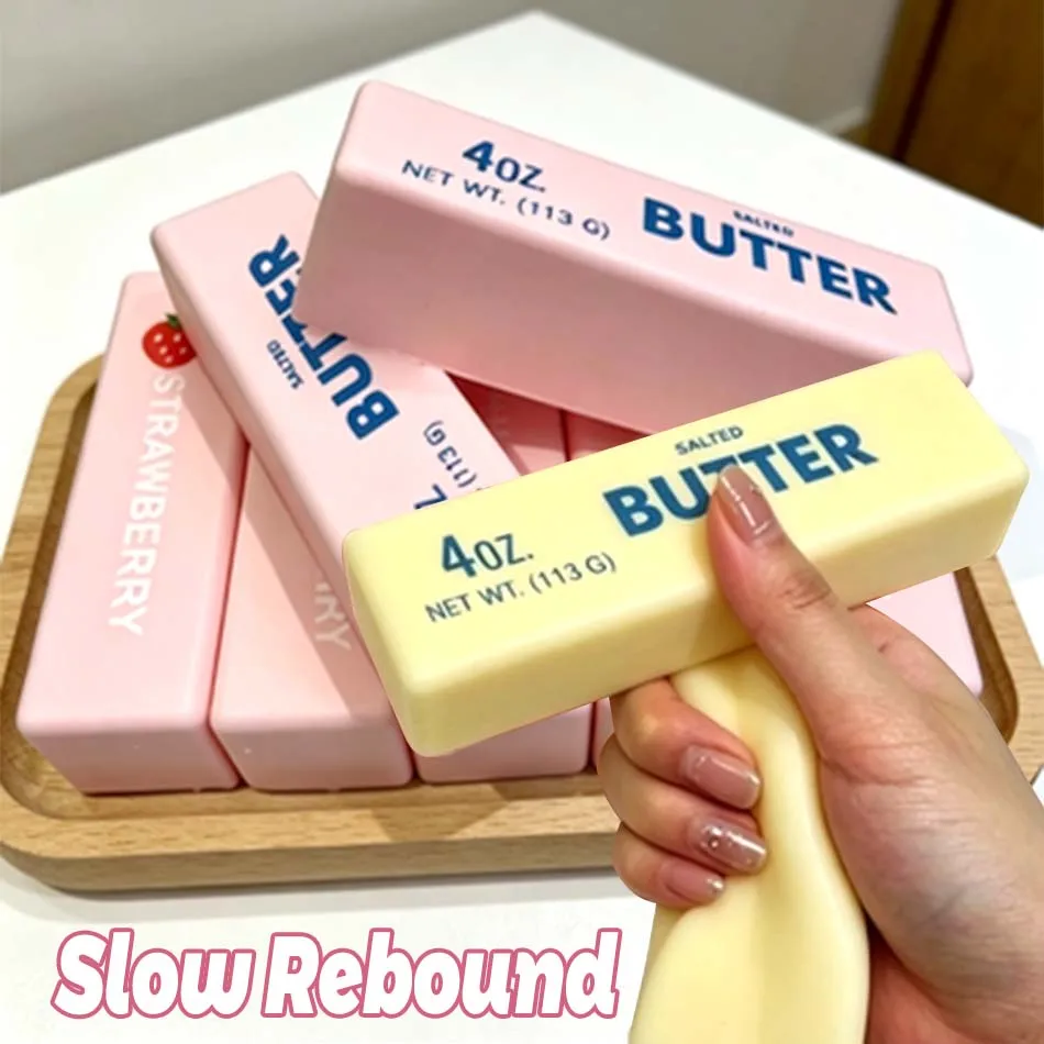 Soft & Squishy Slow Rebound Butter Stick Squeeze Stress Relief Squishy Fidget Toy Funny Decompression Stress Anti-Anxiety Gifts
Soft & Squishy Slow Rebound Butter Stick Squeeze Stress Relief Squishy Fidget Toy Funny Decompression Stress Anti-Anxiety Gifts