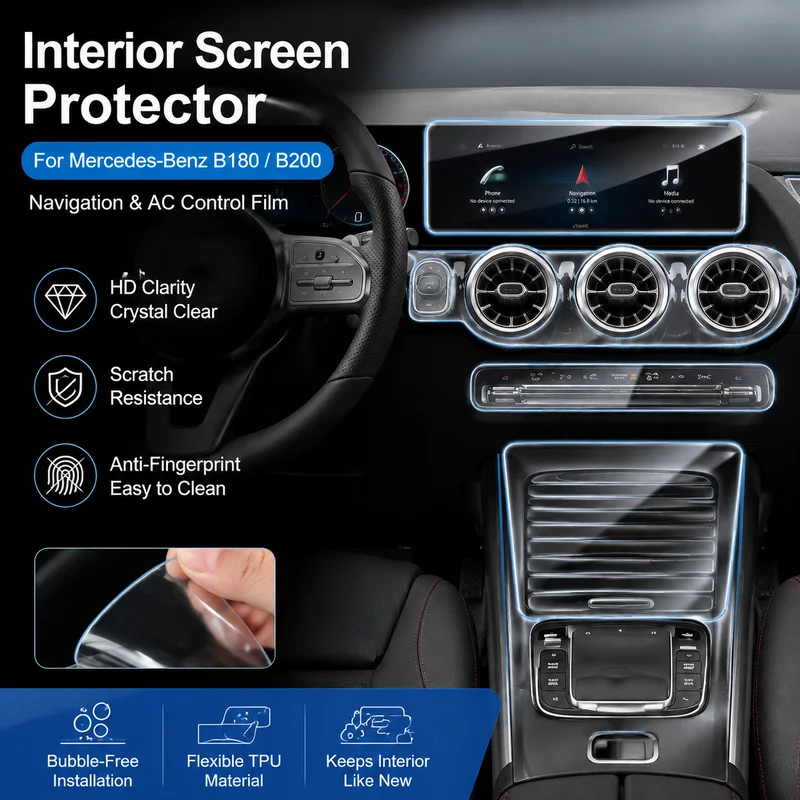 Interior Screen Protector For Mercedes-Benz B180 200 HD TPU Navigation and AC Control Film, Replacement Parts, Car Accessories
Interior Screen Protector For Mercedes-Benz B180 200 HD TPU Navigation and AC Control Film, Replacement Parts, Car Accessories