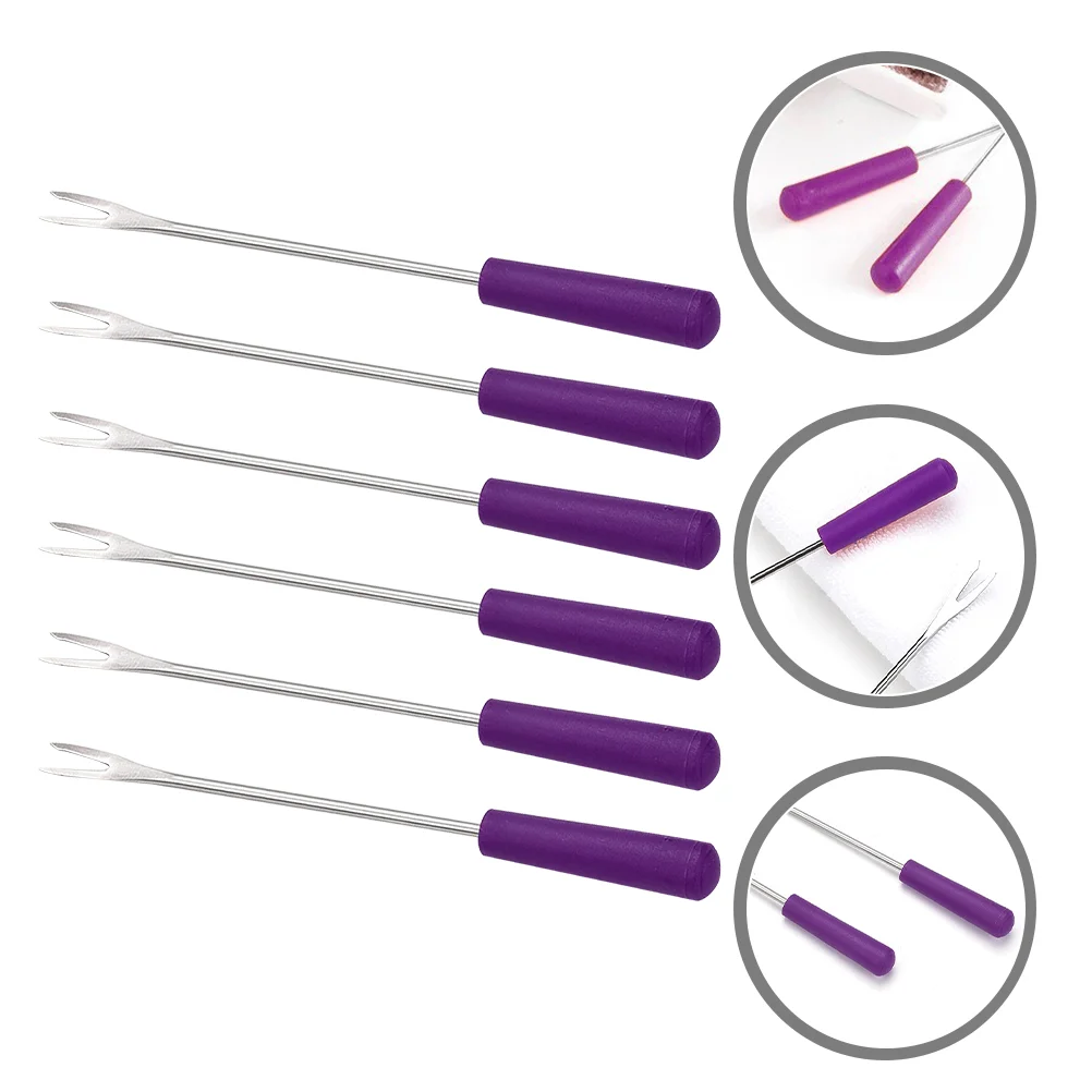 6pcs Stainless Steel Fruit Forks Reusable Corn Holders BBQ Tools Small Metal Skewers Dipping Set Kitchen Barware
6pcs Stainless Steel Fruit Forks Reusable Corn Holders BBQ Tools Small Metal Skewers Dipping Set Kitchen Barware