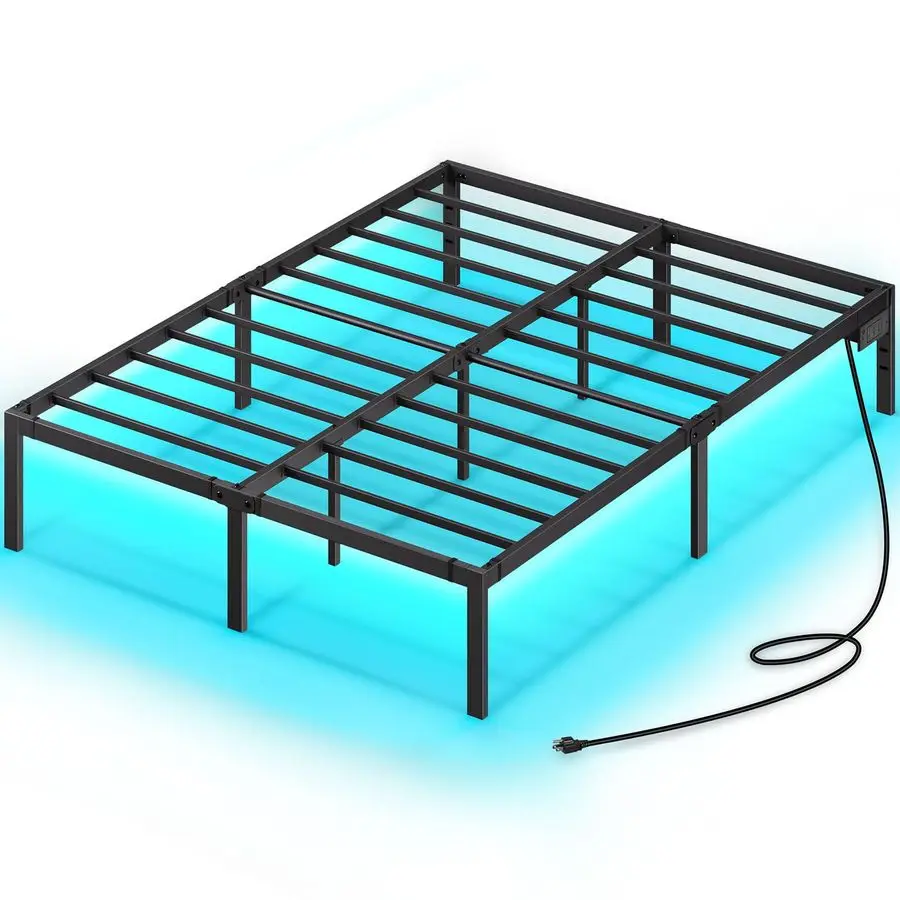 Rolanstar Bed Frame with USB Charging Station, Full Bed Frame with LED Lights, Platform Bed Frame with Heavy Duty Steel Slats,
Rolanstar Bed Frame with USB Charging Station, Full Bed Frame with LED Lights, Platform Bed Frame with Heavy Duty Steel Slats,