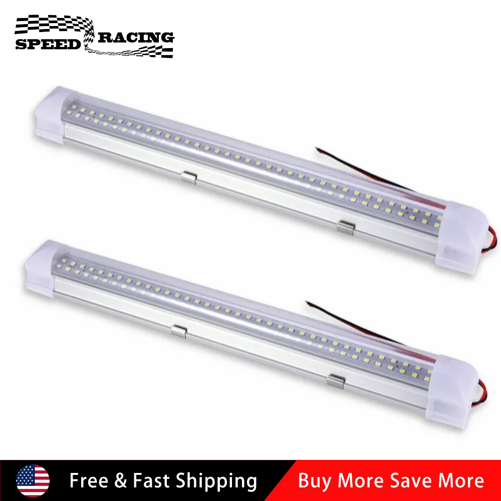 2pcs High Quality LED RV Ceiling Dome Light LED Interior Lighting For Trailer Camper Caravans 108LED White
2pcs High Quality LED RV Ceiling Dome Light LED Interior Lighting For Trailer Camper Caravans 108LED White