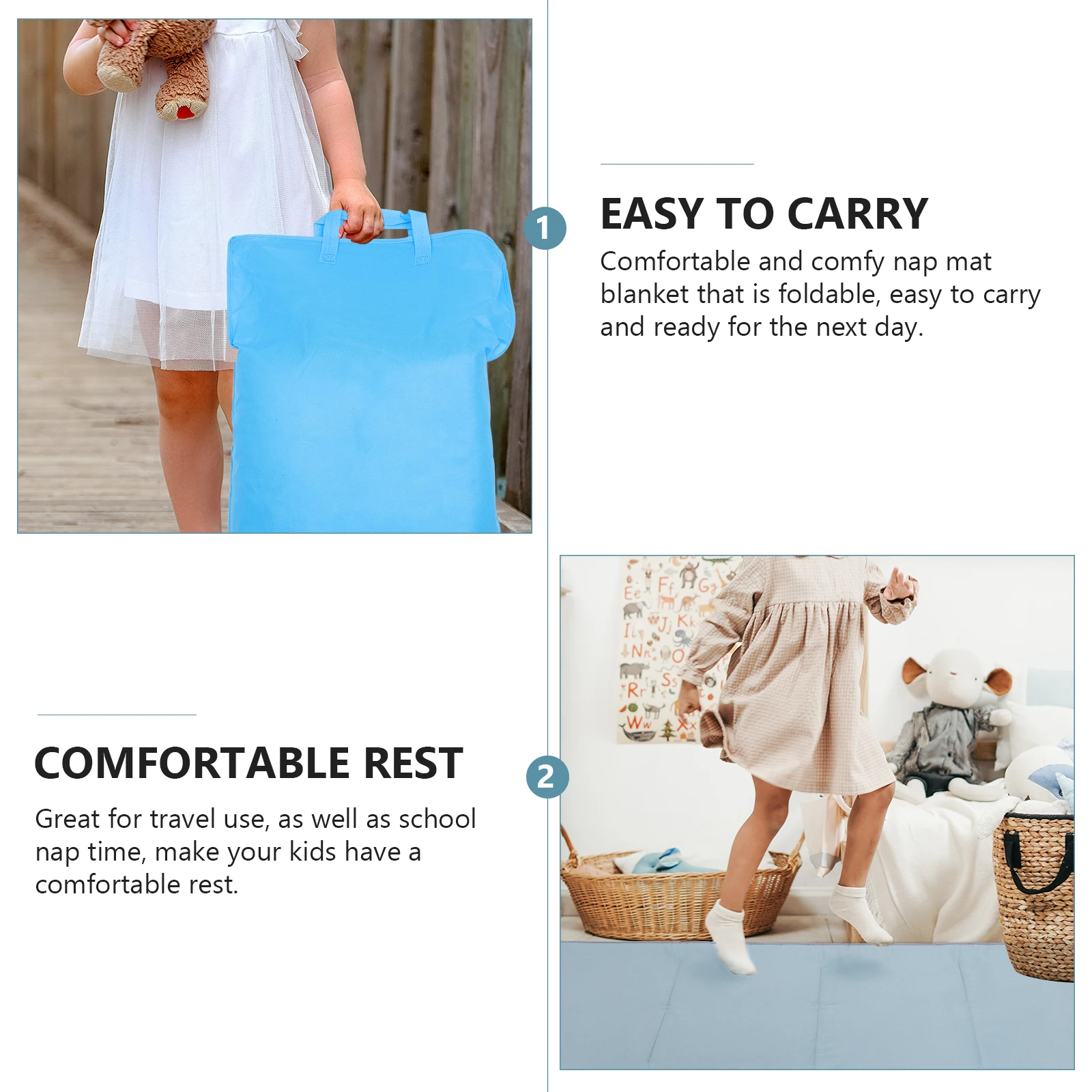 Children Nap Foldable Waterproof Toddler Sleep Mat Preschool Kindergarten Rest Mat Lightweight Baby Bedding for Travel
Children Nap Foldable Waterproof Toddler Sleep Mat Preschool Kindergarten Rest Mat Lightweight Baby Bedding for Travel