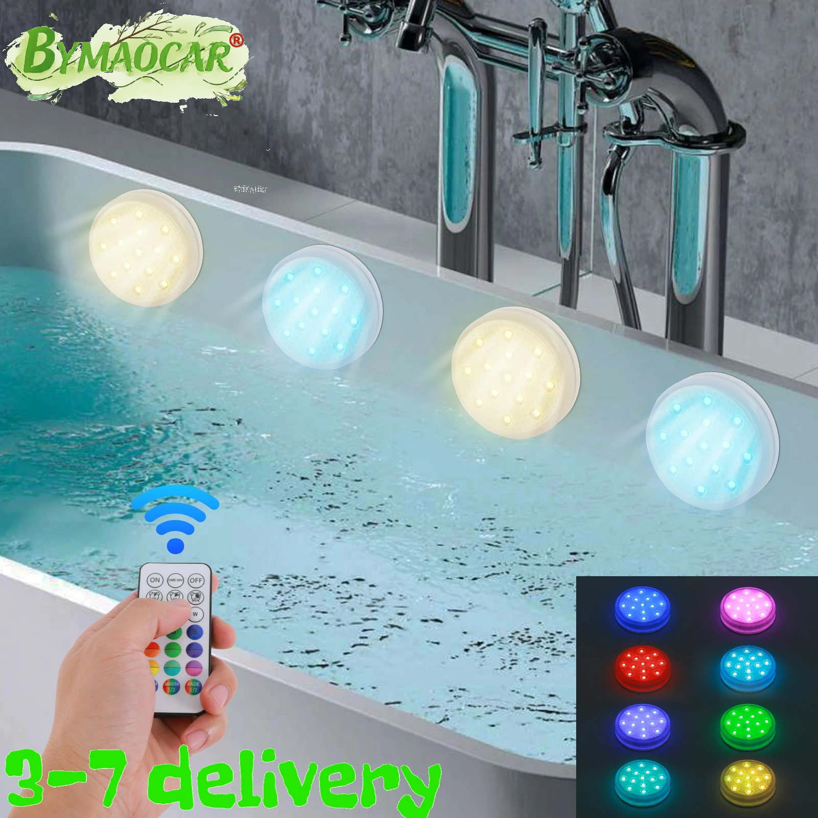Pool Lights, 4 Pack 3.7x3.7in Round Rechargeable Swimming Pool Lights, IP68 Waterproof, USB Charging Cable, ABS Material, 16 Colors 6 Dynamic Modes 5 Brightness Levels, Color Changing Submersible Light for Pool Garden Party Decoration
Pool Lights, 4 Pack 3.7x3.7in Round Rechargeable Swimming Pool Lights, IP68 Waterproof, USB Charging Cable, ABS Material, 16 Colors 6 Dynamic Modes 5 Brightness Levels, Color Changing Submersible Light for Pool Garden Party Decoration