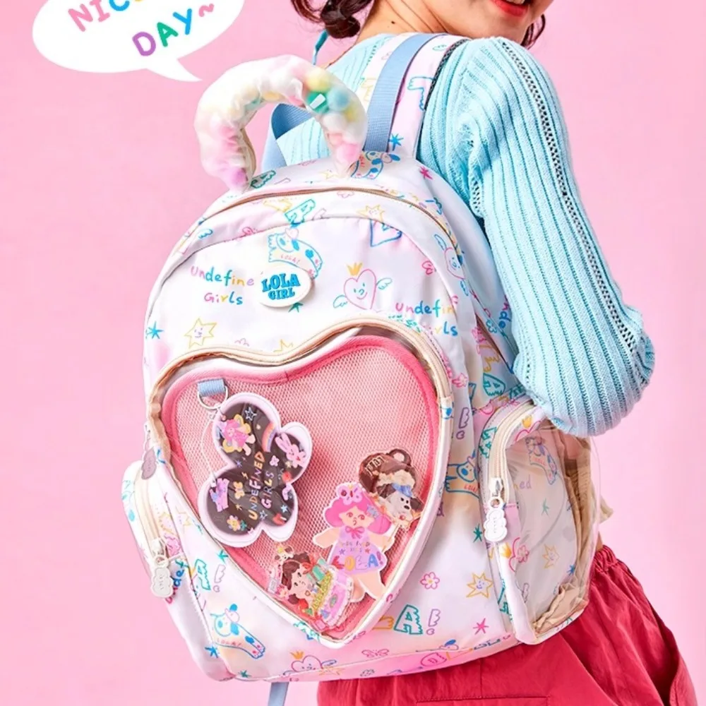 Creative Heart Transparent Ita Mochila Large Capacity Mochilas Original Cute Backpack School Bag Student Bags for Woman
Creative Heart Transparent Ita Mochila Large Capacity Mochilas Original Cute Backpack School Bag Student Bags for Woman