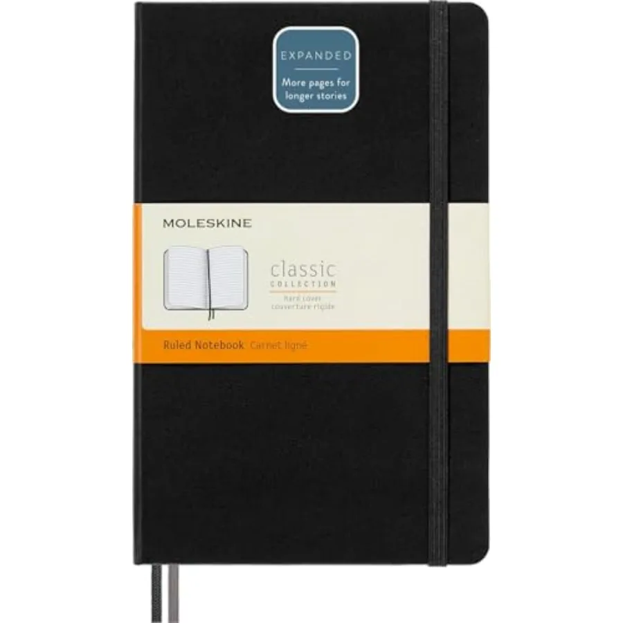 Classic Expanded Notebook,,Large 5" x 8.25" /Lined, Black, 400 Pages
Classic Expanded Notebook,,Large 5" x 8.25" /Lined, Black, 400 Pages