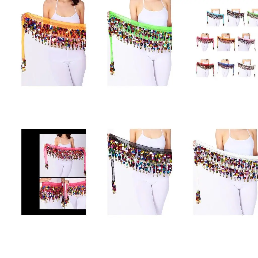39BB Glistening Belly Dance Costume Waist Belt Chiffion Scarf with Blingbling Sequins
39BB Glistening Belly Dance Costume Waist Belt Chiffion Scarf with Blingbling Sequins