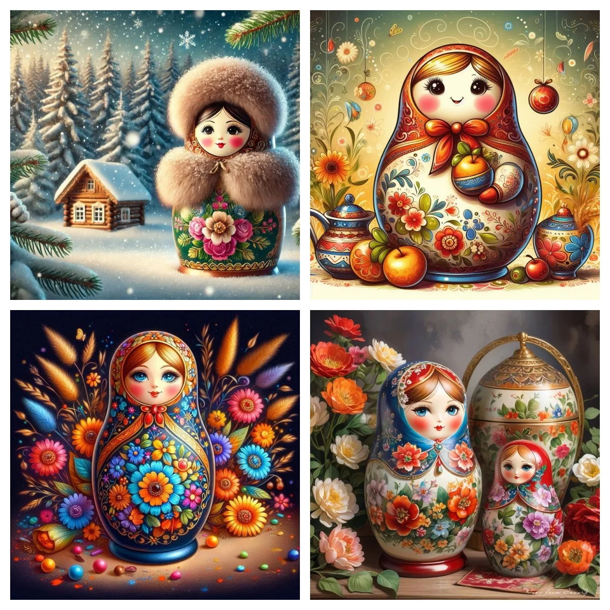 Cartoon Matryoshka Doll 5D Diy Diamond Painting Retro Painted Diamond Embroidery Living Room Home Wall Decor
Cartoon Matryoshka Doll 5D Diy Diamond Painting Retro Painted Diamond Embroidery Living Room Home Wall Decor