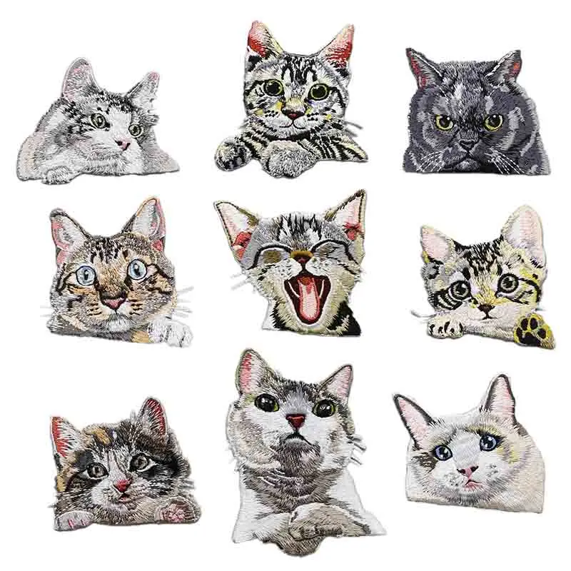 Cat Head Embroidered Iron on Patches, Realistic Kitten Heat Transfer Appliqué for Jeans Jacket Backpack DIY Clothing Decor
Cat Head Embroidered Iron on Patches, Realistic Kitten Heat Transfer Appliqué for Jeans Jacket Backpack DIY Clothing Decor