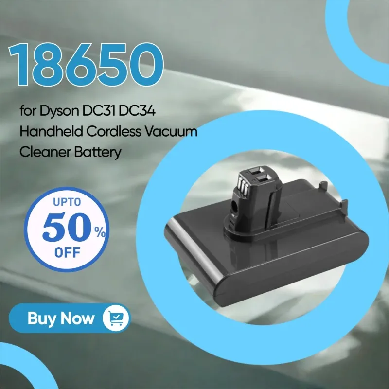 New High-quality Replacement Battery Pack 18650 for Dyson DC31 DC34 Handheld Cordless Vacuum Cleaner Battery
New High-quality Replacement Battery Pack 18650 for Dyson DC31 DC34 Handheld Cordless Vacuum Cleaner Battery