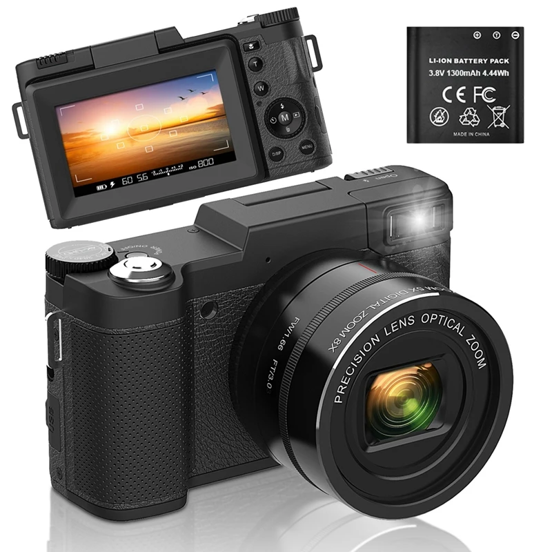 Фотокамера 4K 48MP с 5-кратным оптическим зумом и 8-кратным цифровым зумом, компактная камера с автофокусом
Фотокамера 4K 48MP с 5-кратным оптическим зумом и 8-кратным цифровым зумом, компактная камера с автофокусом