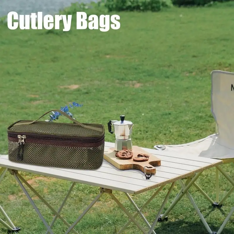 Camp Kitchen Organizer Portable Utensils Organiser Multifunctional Mesh Toiletry Utensils Bag For Camping Adventure Barbecue
Camp Kitchen Organizer Portable Utensils Organiser Multifunctional Mesh Toiletry Utensils Bag For Camping Adventure Barbecue
