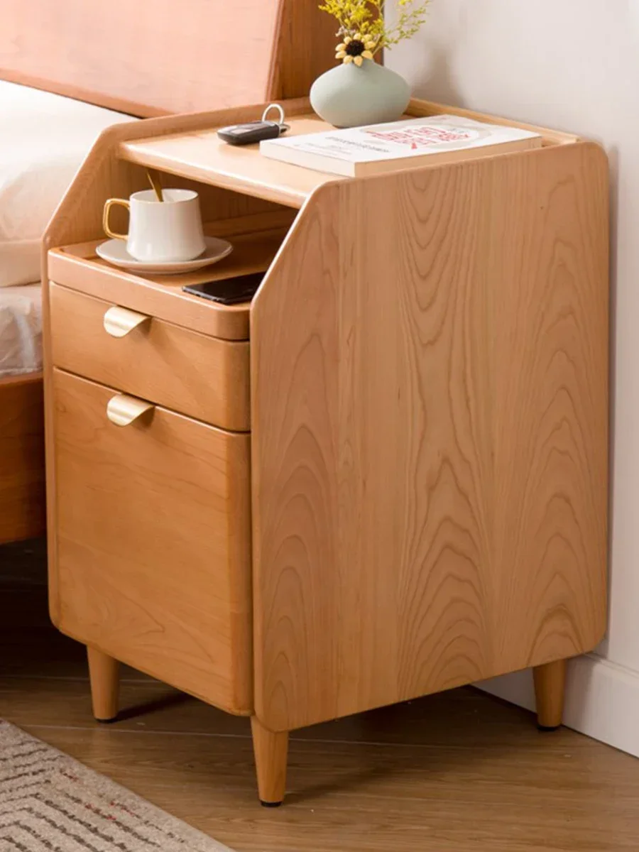 Living in solid wood bedside table Nordic Japanese cherry wood black walnut bedroom storage simple modern multifunctional
Living in solid wood bedside table Nordic Japanese cherry wood black walnut bedroom storage simple modern multifunctional