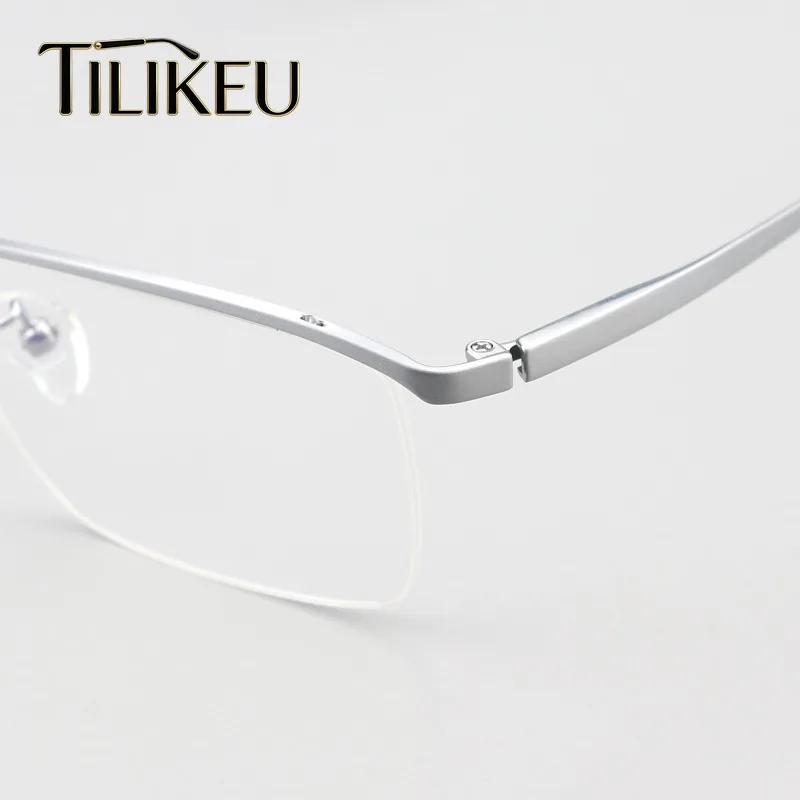 New Mature Men Business Pure Titanium Semi-Rimless Brushed Silver Eyeglasses Frame Ultra-light Comfort Non-Clip Face Men Eyewear
New Mature Men Business Pure Titanium Semi-Rimless Brushed Silver Eyeglasses Frame Ultra-light Comfort Non-Clip Face Men Eyewear