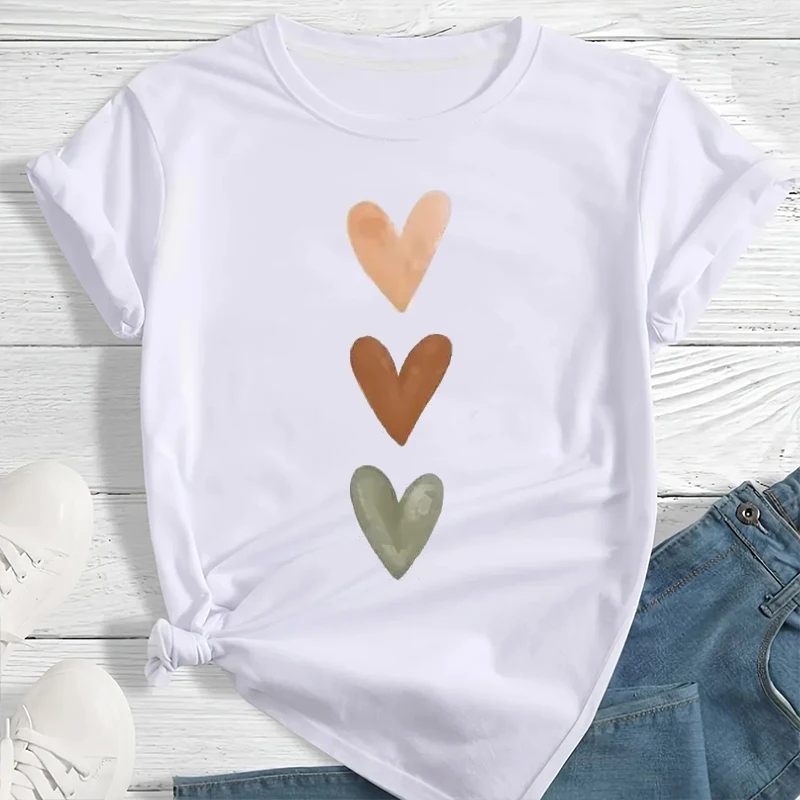 Love Heart Print Women T-shirt Girl O Neck Funny Clothing Top Tee Female Summer 90s Casual Clothing Gothic Oversized T Shirt Y2k
Love Heart Print Women T-shirt Girl O Neck Funny Clothing Top Tee Female Summer 90s Casual Clothing Gothic Oversized T Shirt Y2k