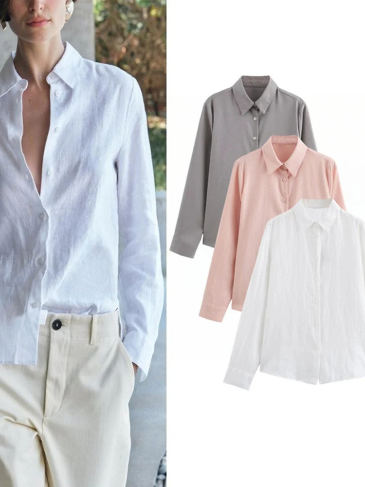 Spring Summer New Arrival Women's Loose Long Sleeve Pure Linen Blend Shirt Stand Collar Classic Style Commute Fashion
Spring Summer New Arrival Women's Loose Long Sleeve Pure Linen Blend Shirt Stand Collar Classic Style Commute Fashion