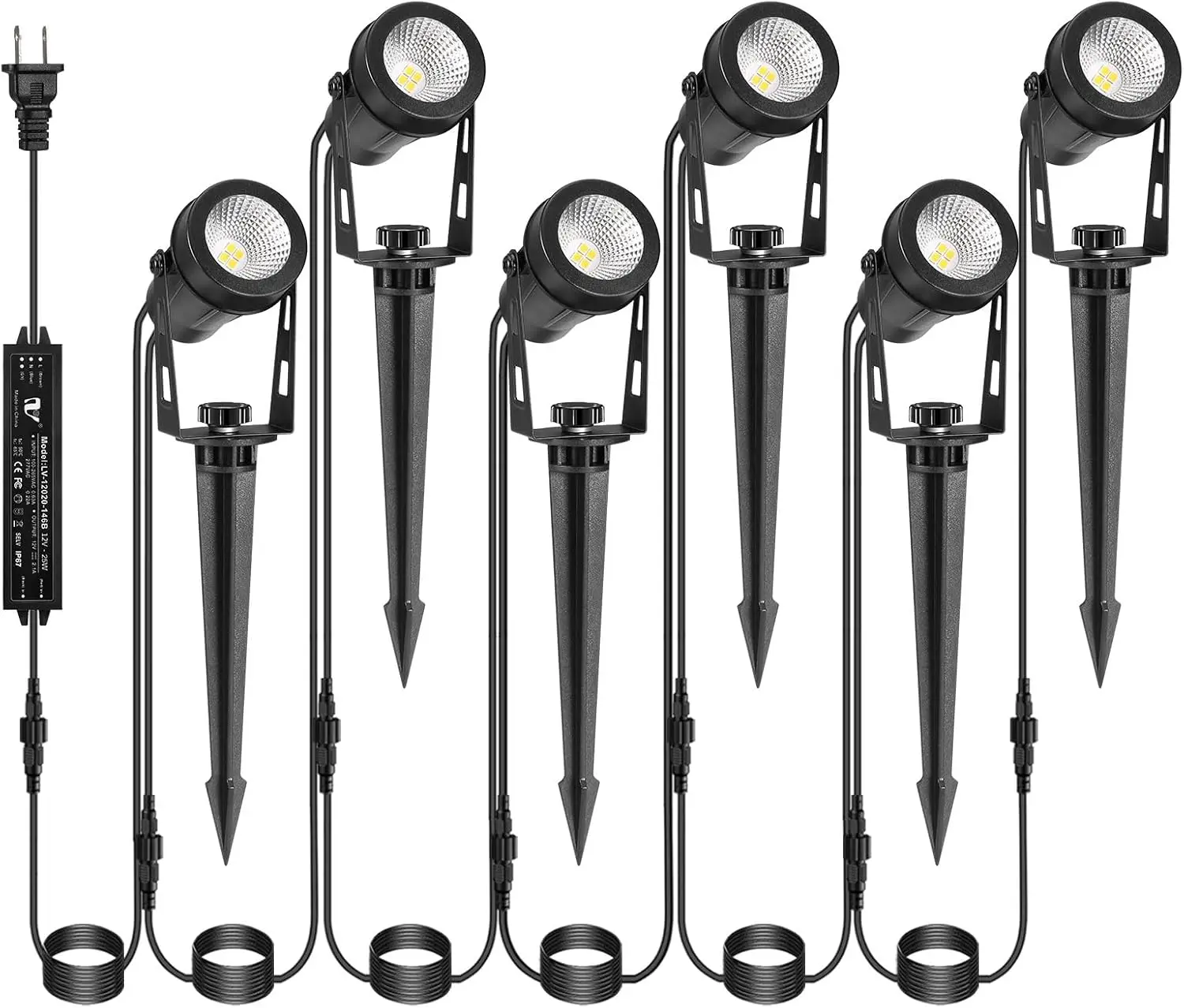 Low Voltage Landscape Lighting, 4-10 Pack Outdoor Spot Lights with Transformers, 12V Spotlights IP65 Waterproof Plug in Uplights
Low Voltage Landscape Lighting, 4-10 Pack Outdoor Spot Lights with Transformers, 12V Spotlights IP65 Waterproof Plug in Uplights