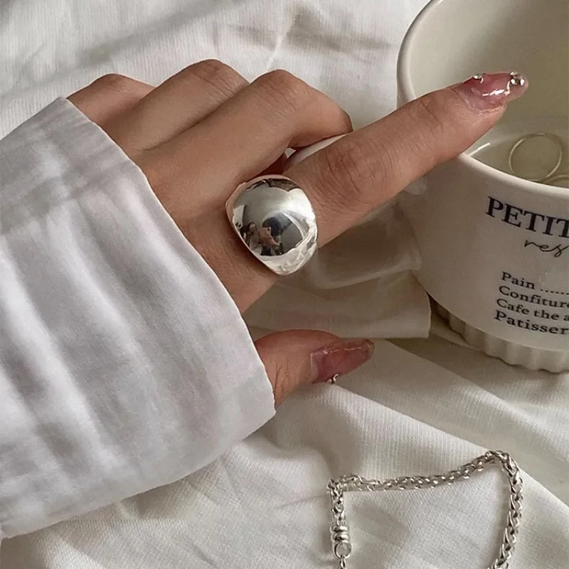 VENTFILLE 925 Sterling Silve Smooth Ring for Women Gift Personality Punk Creative Adjustable Minimalism Jewelry Dropshipping
VENTFILLE 925 Sterling Silve Smooth Ring for Women Gift Personality Punk Creative Adjustable Minimalism Jewelry Dropshipping