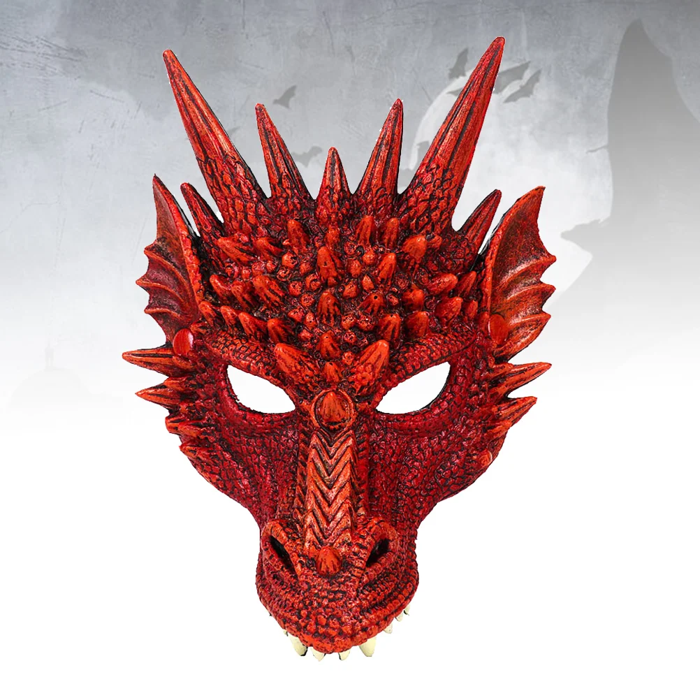 Dragon Mask Costume Prop Mask Dress-up Accessory for Halloween Masquerade Cosply Costume Party Carnival Performance (Red)
Dragon Mask Costume Prop Mask Dress-up Accessory for Halloween Masquerade Cosply Costume Party Carnival Performance (Red)