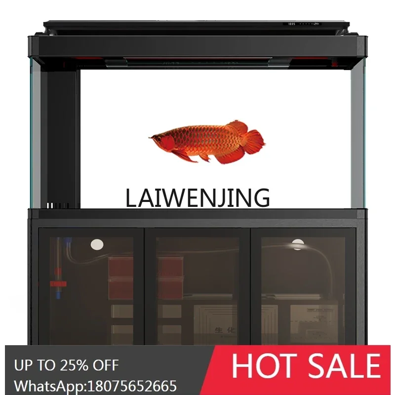 T9-Large fish tank aquarium, filtered under ultra-white glass, no water change
T9-Large fish tank aquarium, filtered under ultra-white glass, no water change