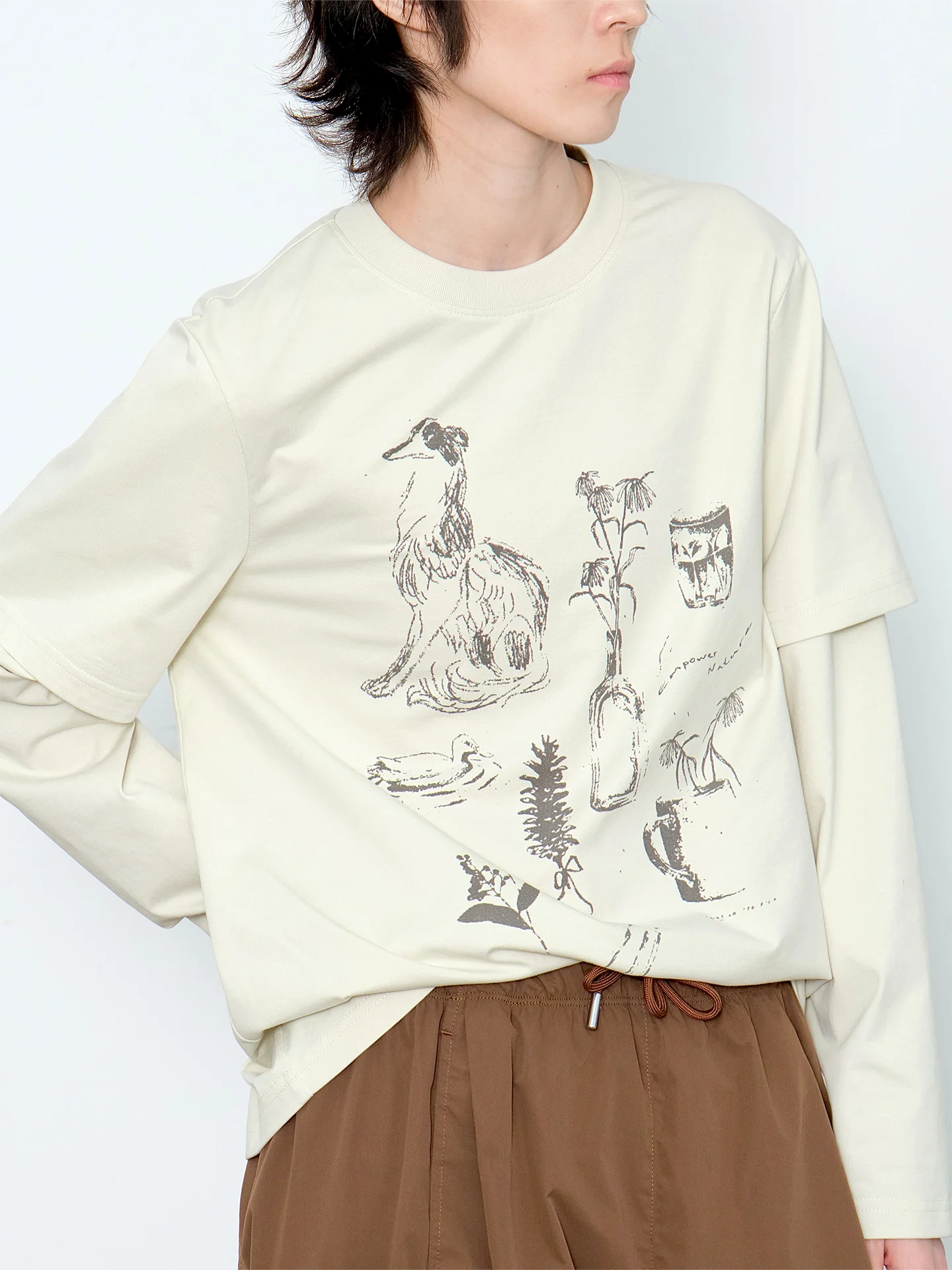 Skin-Friendly Long Sve T-irt Knight Cool Sensation Onion White Print Casual Loose Fit Ladies Cotton Blend T-irt
Skin-Friendly Long Sve T-irt Knight Cool Sensation Onion White Print Casual Loose Fit Ladies Cotton Blend T-irt