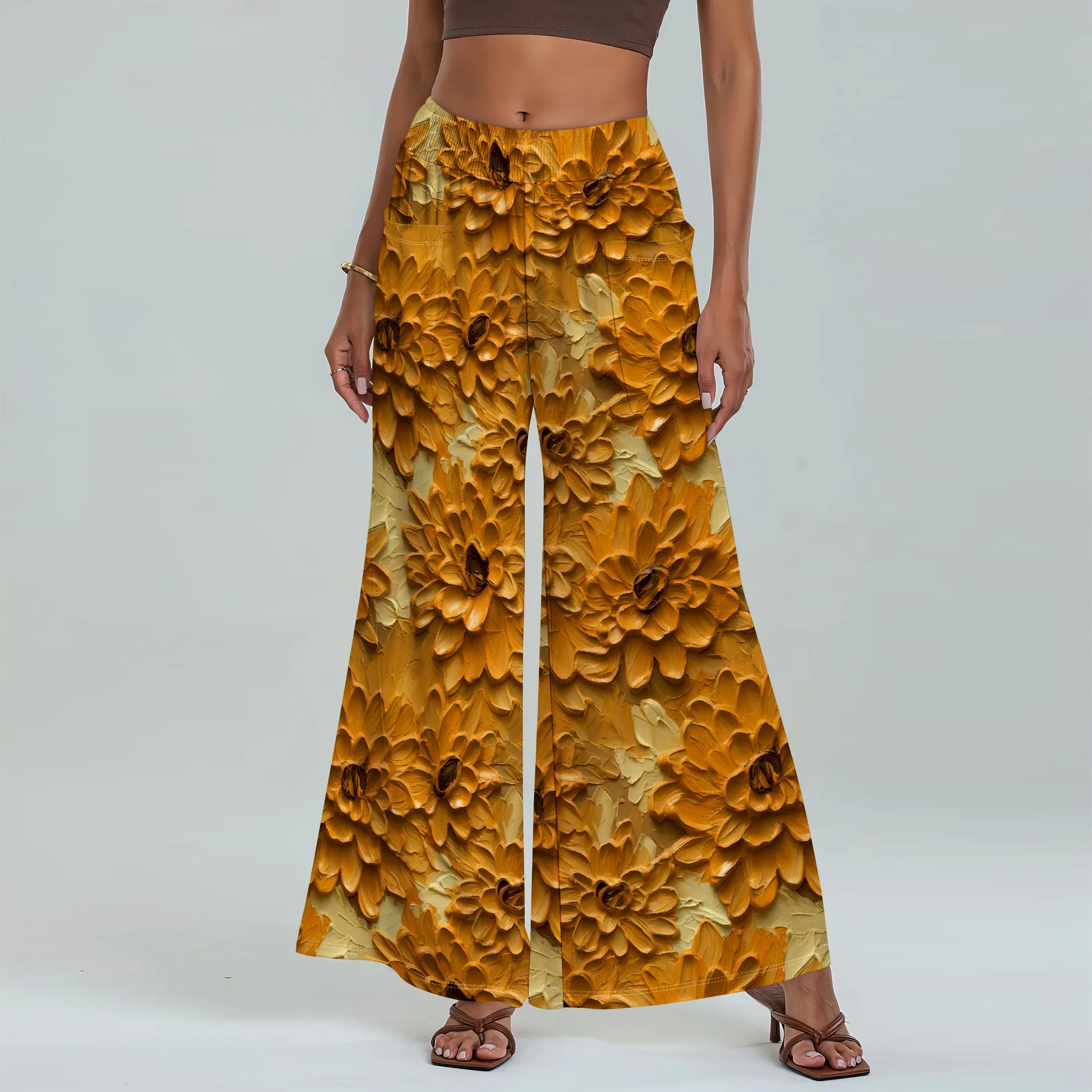 Women's Wide Leg Pants with Pockets All Seasons Casual Comfort Boho Floral Pattern for Music Festival Street Fair
Women's Wide Leg Pants with Pockets All Seasons Casual Comfort Boho Floral Pattern for Music Festival Street Fair