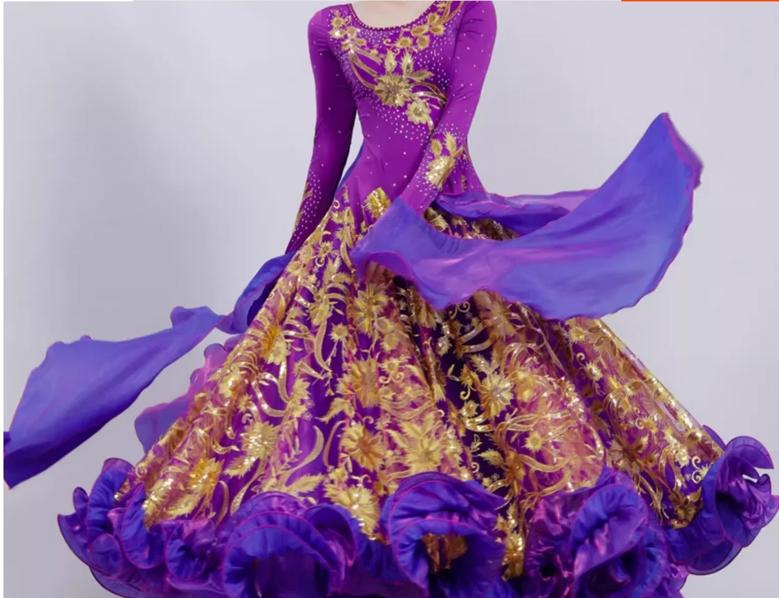 Modern dance wear, national standard dance competition uniform, waltz swing dress
Modern dance wear, national standard dance competition uniform, waltz swing dress
