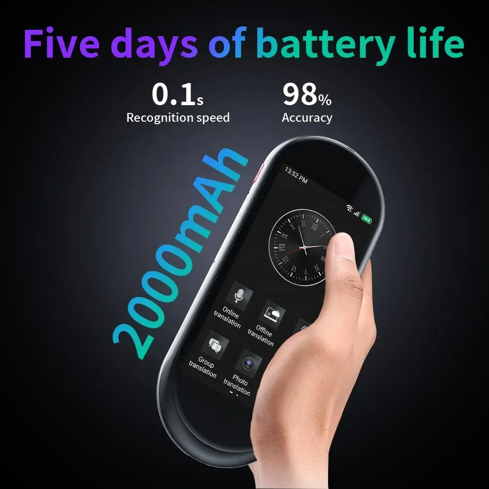 Hot Selling Voice Translator Chat GPT A10 Simultaneous Translator Support 4G SIM Card Global Travel Offline Translation New 2025
Hot Selling Voice Translator Chat GPT A10 Simultaneous Translator Support 4G SIM Card Global Travel Offline Translation New 2025
