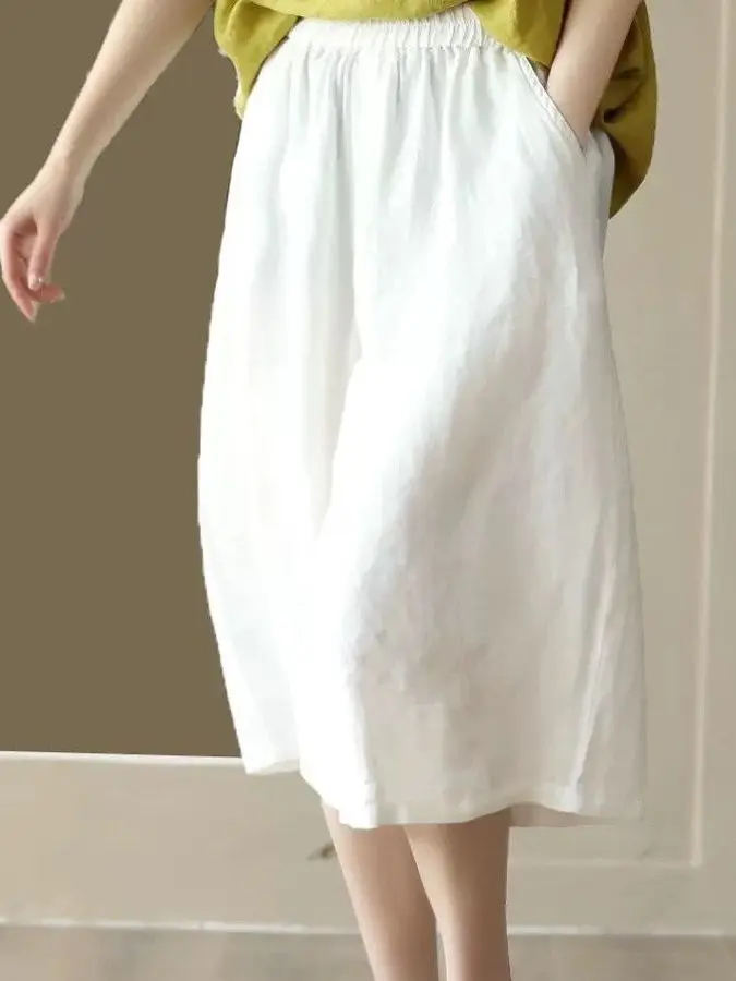 Retro High Waist Wide Leg Cotton Linen Pants Women Summer Slimming Loose Seven-Foot Straight Casual Trousers Artistic
Retro High Waist Wide Leg Cotton Linen Pants Women Summer Slimming Loose Seven-Foot Straight Casual Trousers Artistic