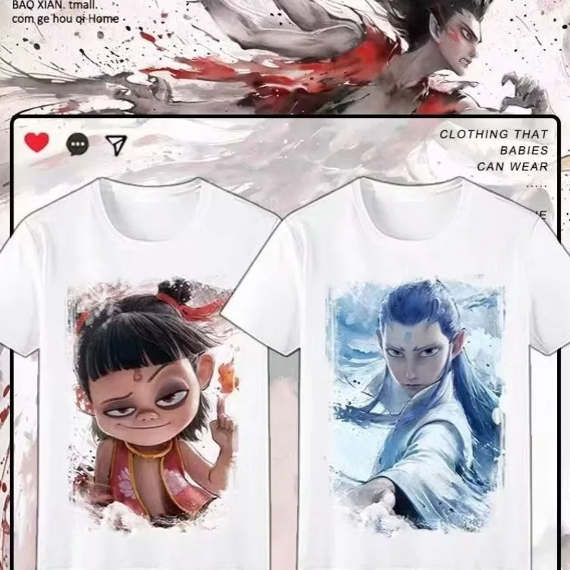 Nezha 2 Tops&Tees Printed Top Boy Summer Casual Woolen Sweater Nezha Third Prince Aobing Men Women Short Sleeves O-neck T-Shirt
Nezha 2 Tops&Tees Printed Top Boy Summer Casual Woolen Sweater Nezha Third Prince Aobing Men Women Short Sleeves O-neck T-Shirt