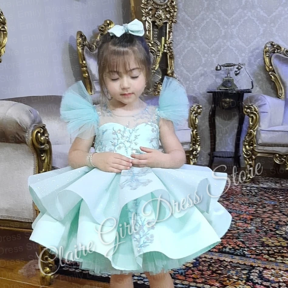 Customized Green Flower Girl Dresses For Wedding Sequins Knee Length Kid Baby Christmas Ball Gown Princess First Communion Gowns
Customized Green Flower Girl Dresses For Wedding Sequins Knee Length Kid Baby Christmas Ball Gown Princess First Communion Gowns