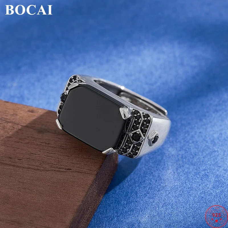 BOCAI S925 стерлингового серебра подвески кольца для мужчин женщин ретро узор инкрустированный широкий черный агат модные модные ювелирные изделия оптом
BOCAI S925 стерлингового серебра подвески кольца для мужчин женщин ретро узор инкрустированный широкий черный агат модные модные ювелирные изделия оптом
