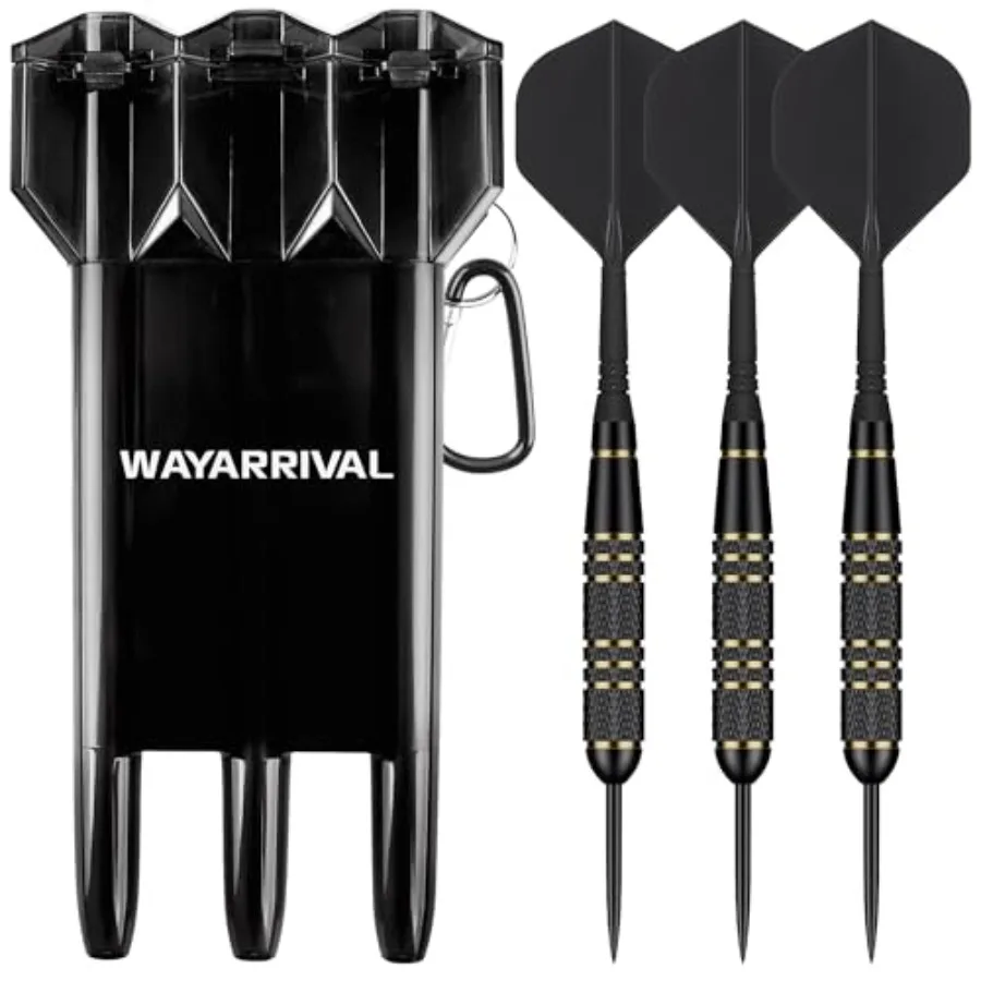 Professional Steel Tip Darts Set - 23g Tungsten Brass Darts with Carrying Dart Case and Sharpener One-Integrated Dart Flight an
Professional Steel Tip Darts Set - 23g Tungsten Brass Darts with Carrying Dart Case and Sharpener One-Integrated Dart Flight an
