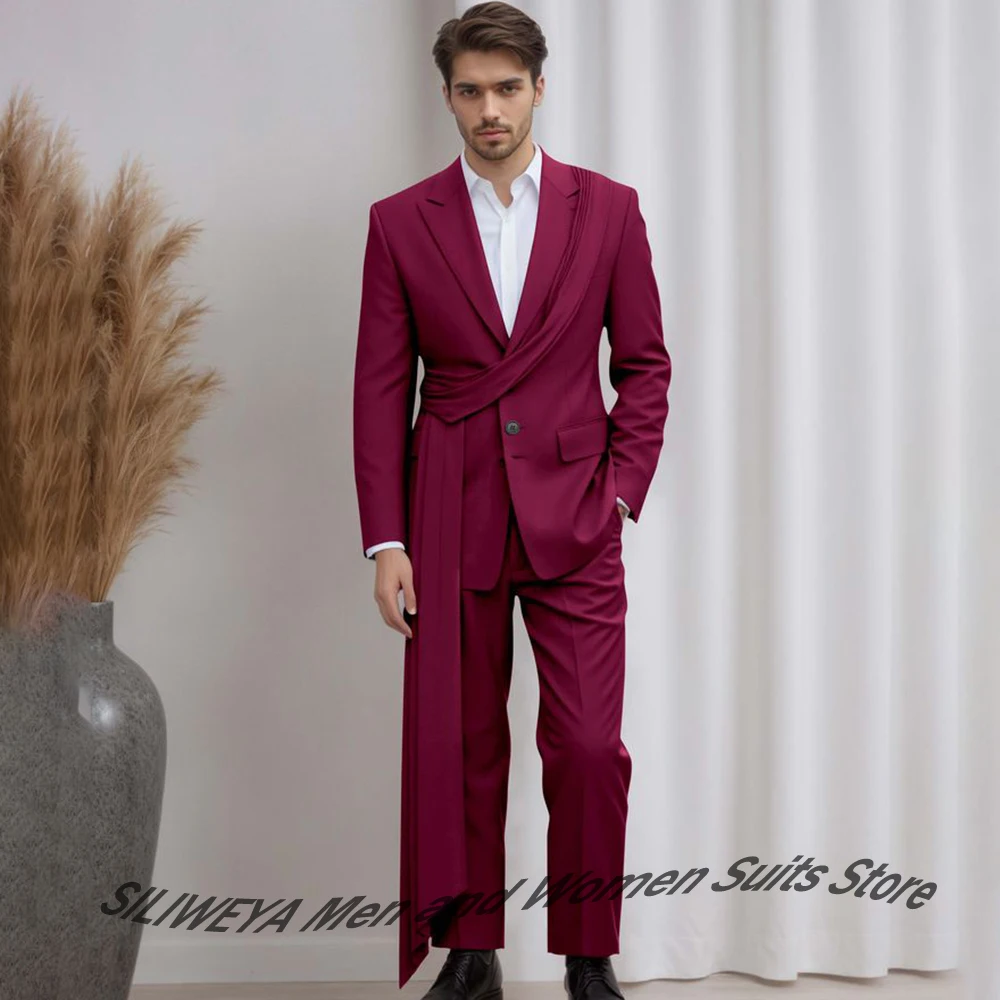 Элегантный мужской пиджак, облегающий комплект из двух предметов (куртка + брюки), современный деловой повседневный наряд для стильного бизнеса и вечеринок
Элегантный мужской пиджак, облегающий комплект из двух предметов (куртка + брюки), современный деловой повседневный наряд для стильного бизнеса и вечеринок