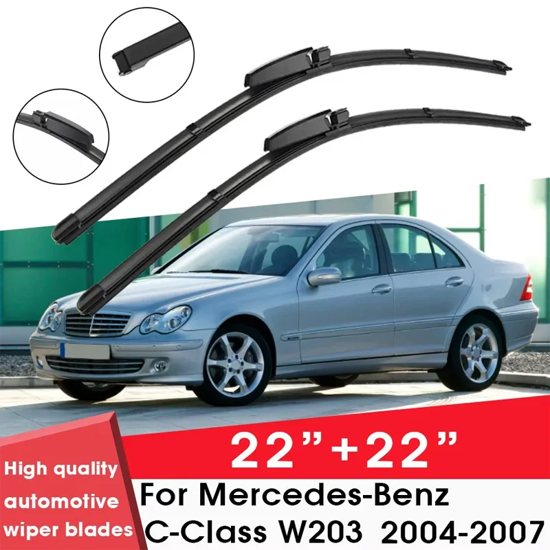 Car Wiper Blade For Mercedes-Benz C-Class W203 2004-2007 22"+ 22" Windshield Windscreen Clean Naturl Rubber Cars Accessories
Car Wiper Blade For Mercedes-Benz C-Class W203 2004-2007 22"+ 22" Windshield Windscreen Clean Naturl Rubber Cars Accessories