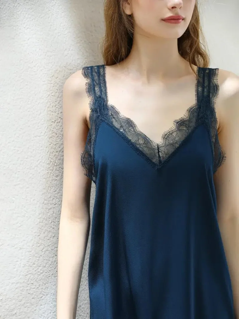 plus Size Lazy Style Pure Color Sleeveless V-Neck Lace Sleepwear Home Clothes for Heavy Women Comfortable Breathable Summer N...
plus Size Lazy Style Pure Color Sleeveless V-Neck Lace Sleepwear Home Clothes for Heavy Women Comfortable Breathable Summer N...