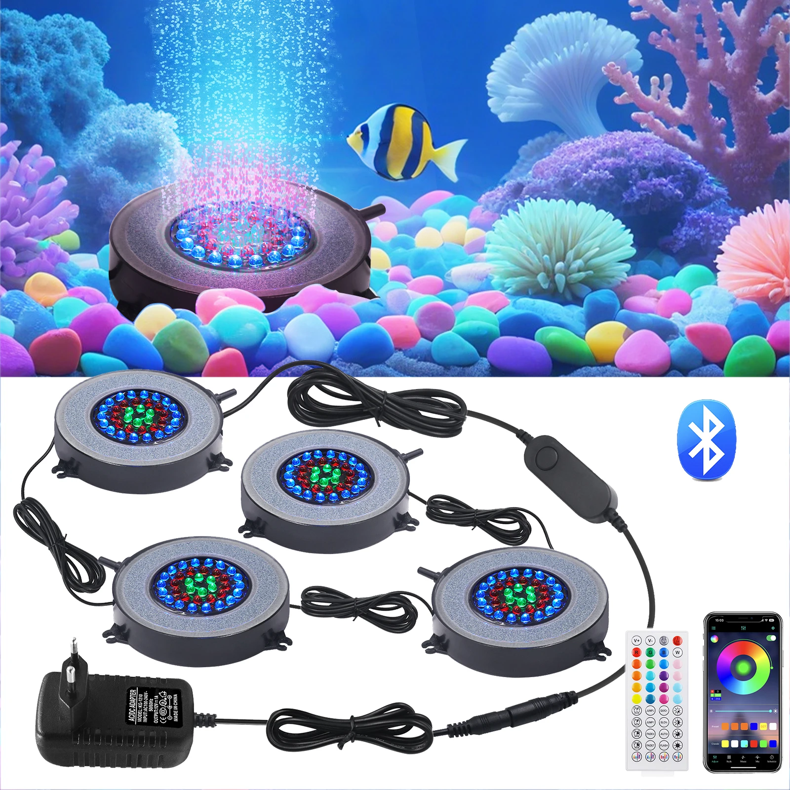 RGB LED Underwater Lamp IP68 Waterproof Bluetooth APP/Remote Control Swimming Pool Fountains Pond Water Garden Aquarium Light
RGB LED Underwater Lamp IP68 Waterproof Bluetooth APP/Remote Control Swimming Pool Fountains Pond Water Garden Aquarium Light