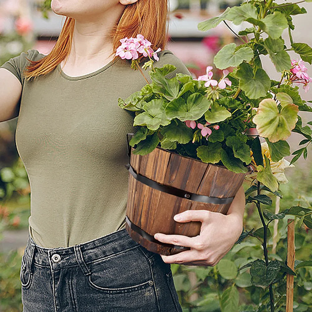 Flower Pot Succulent Wooden Barrel Flowerpot Potato Planter Solid Garden Growing Pots for Supply
Flower Pot Succulent Wooden Barrel Flowerpot Potato Planter Solid Garden Growing Pots for Supply