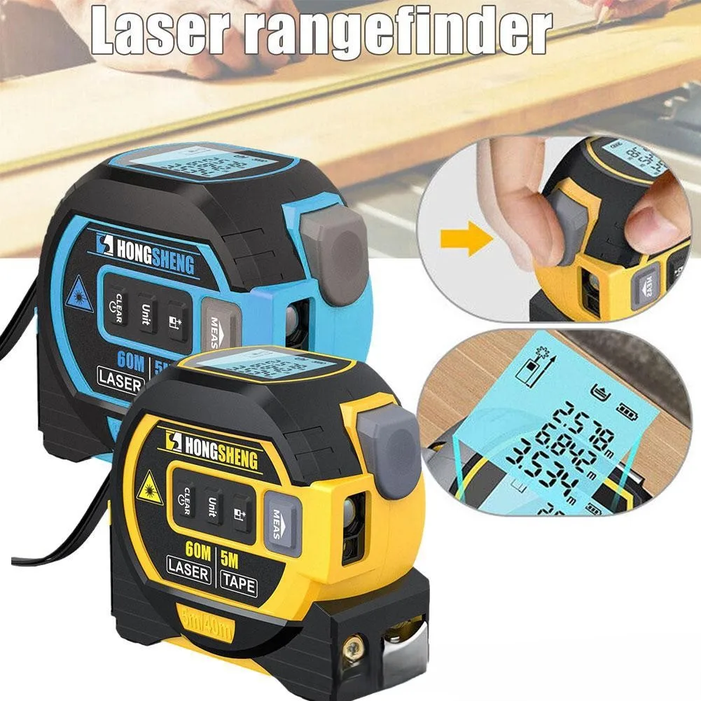 3 in 1 Industrial Grade Laser Distance Meter 40m/130ft Digital Measuring Instrument with Rolling Tape 2mm Accuracy
3 in 1 Industrial Grade Laser Distance Meter 40m/130ft Digital Measuring Instrument with Rolling Tape 2mm Accuracy