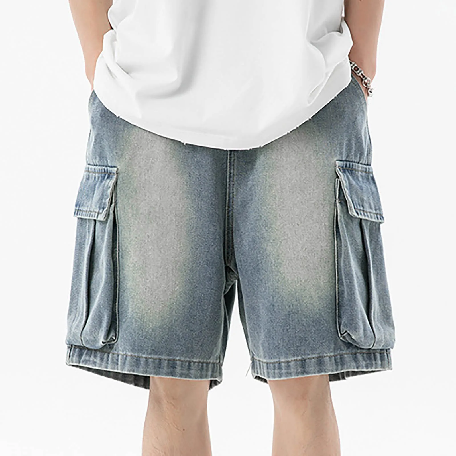 2025 Casual Denim Shorts Summer Retro Blue Cargo Port Loose Big Pocket Thin Fashion Washed Five Point Casual High Waist Shorts
2025 Casual Denim Shorts Summer Retro Blue Cargo Port Loose Big Pocket Thin Fashion Washed Five Point Casual High Waist Shorts