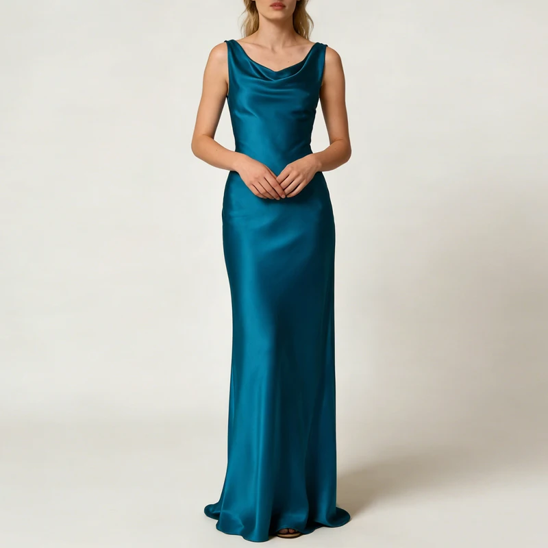 High-end Triacetic Acid Women Party Maxi Dress Elegant Ladies Sleeveless Wedding Evening Slim-waist Satin Floor-length Dresses
High-end Triacetic Acid Women Party Maxi Dress Elegant Ladies Sleeveless Wedding Evening Slim-waist Satin Floor-length Dresses