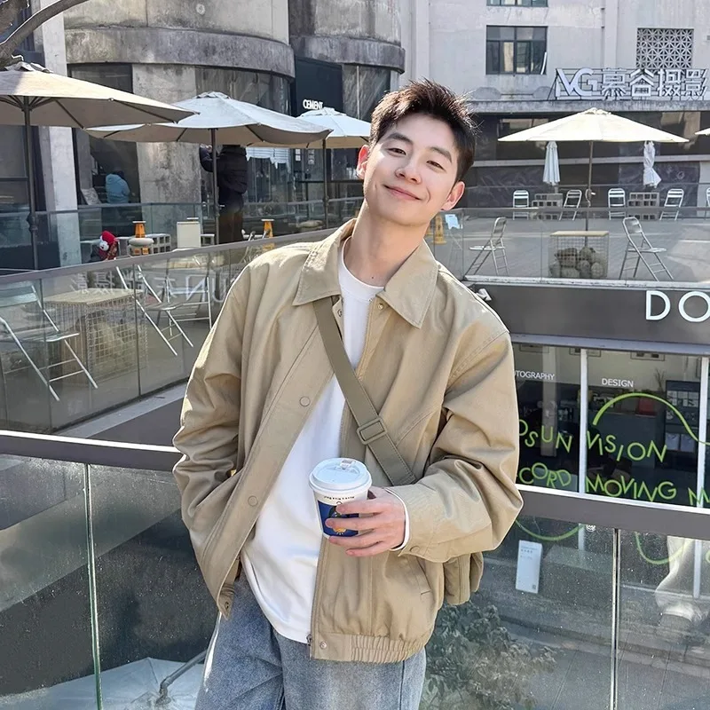 Solid Color Lapel Jacket Workwear for Boys Spring Autumn New Versatile Loose Simple Casual Top
Solid Color Lapel Jacket Workwear for Boys Spring Autumn New Versatile Loose Simple Casual Top