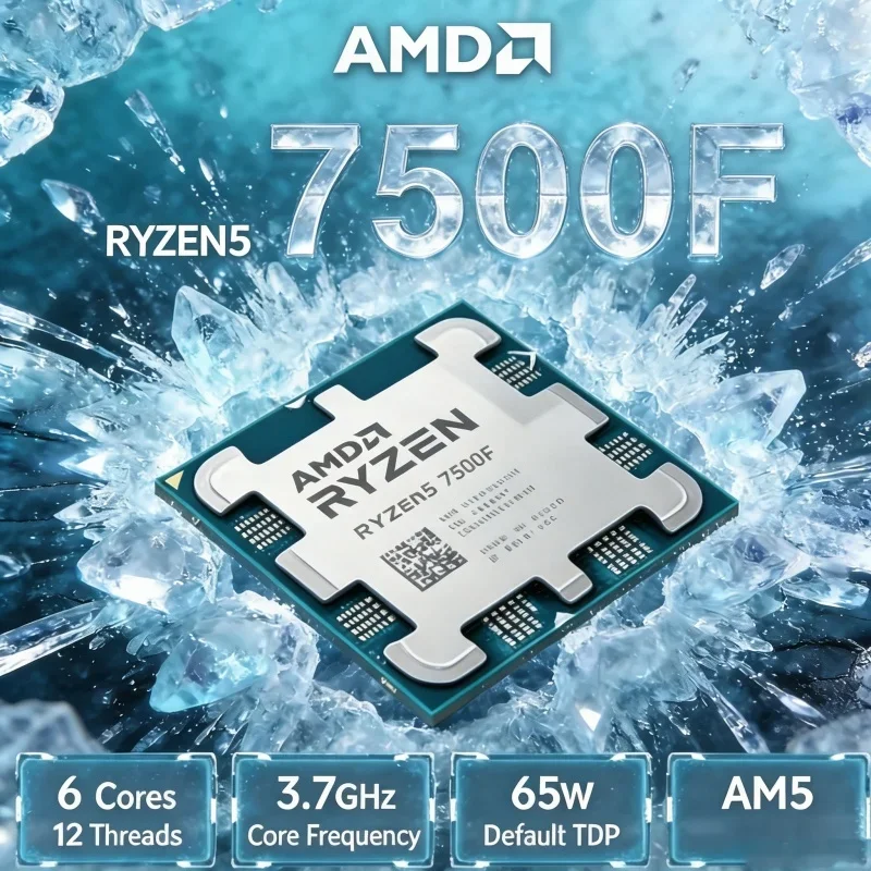 AMD R5 7500F Ryzen 5 7500F No iGPU Dedicated GPU Required 6 Core 12 Thread 5.0GHz AM5 High Performance Gaming CPU
AMD R5 7500F Ryzen 5 7500F No iGPU Dedicated GPU Required 6 Core 12 Thread 5.0GHz AM5 High Performance Gaming CPU