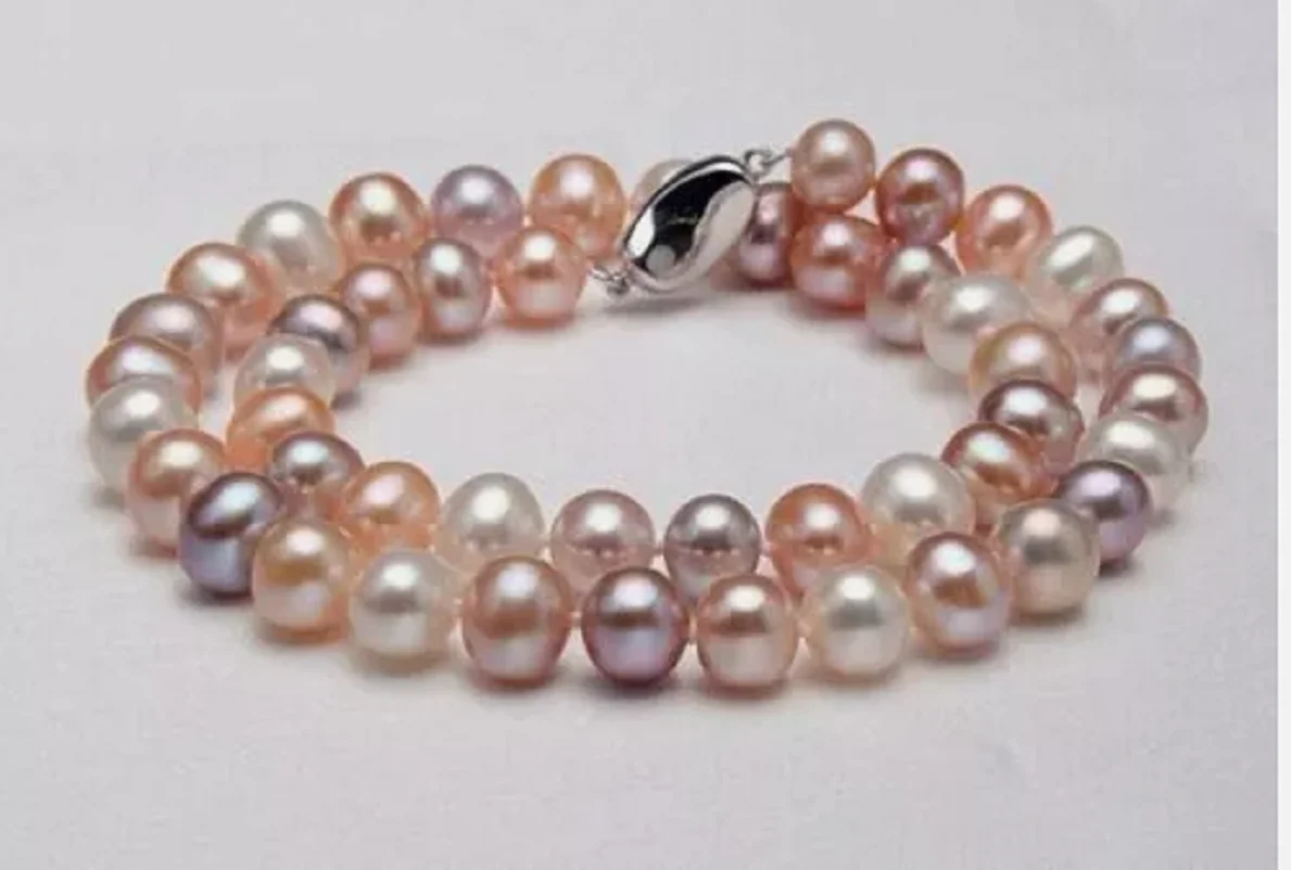 8-9mm Natural South China Sea Authentic White Pink Purple Round Pearl Necklace18
8-9mm Natural South China Sea Authentic White Pink Purple Round Pearl Necklace18